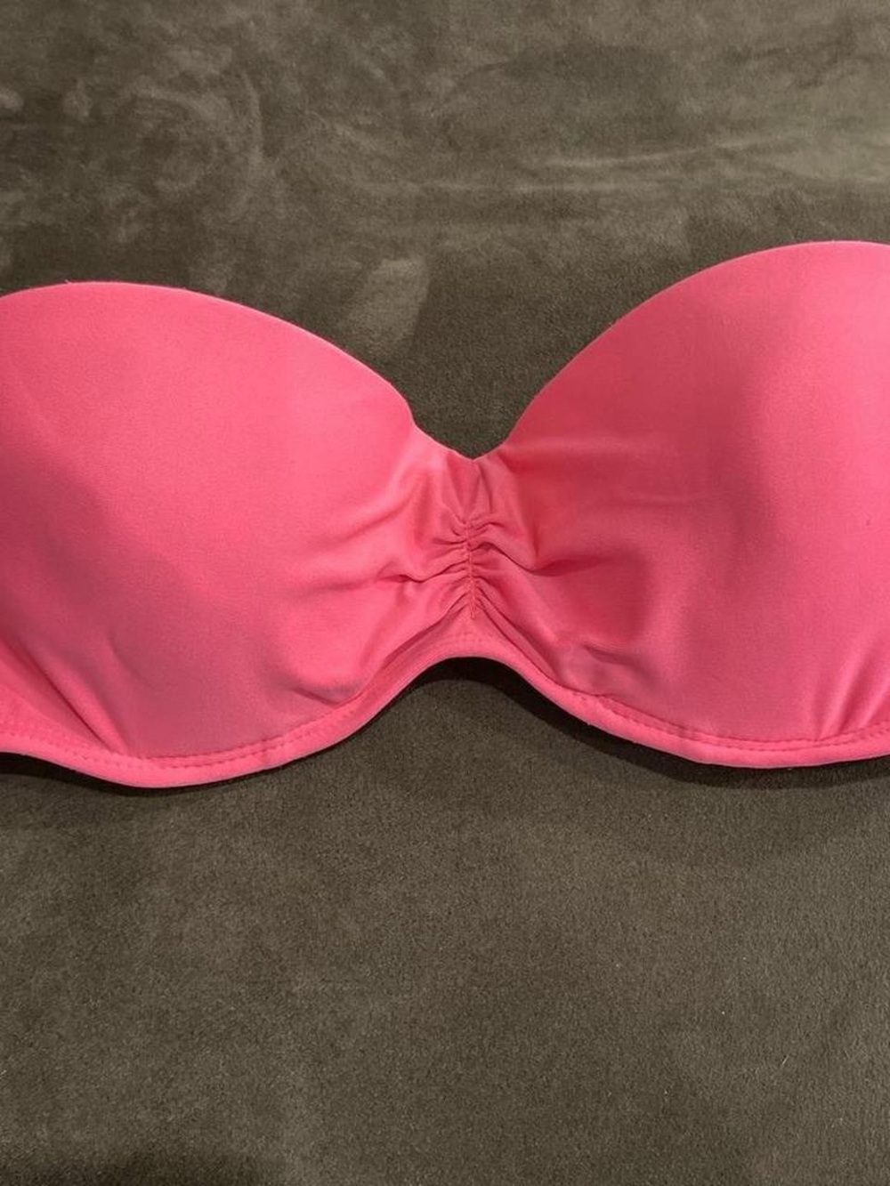 Xhilaration Hot Pink Strapless Bandeau Swim Top